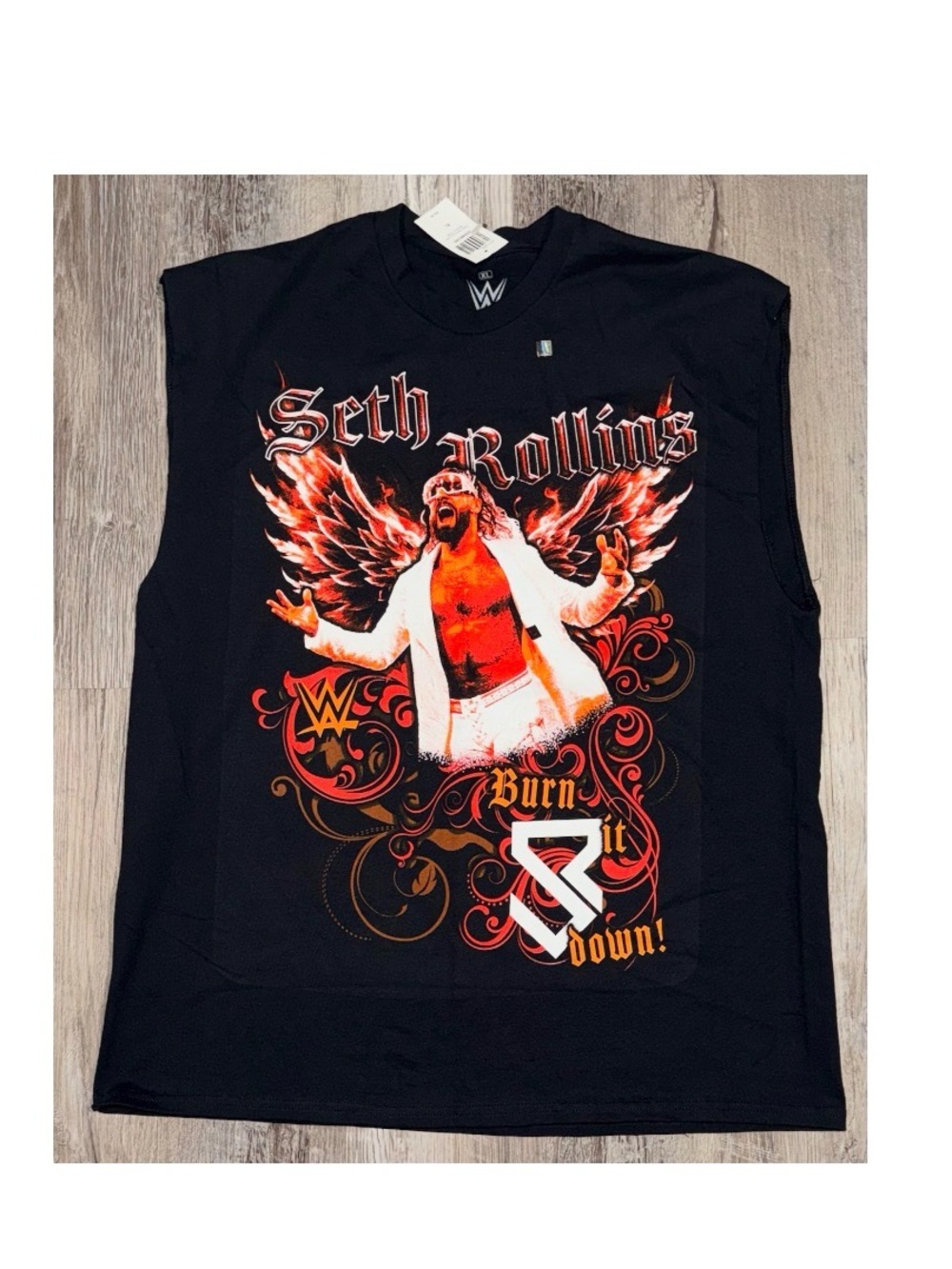 NWT Men's WWE Seth Rollins Cut Off Shirt Size XL